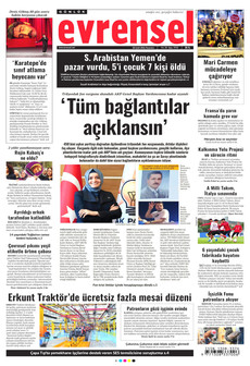 EVRENSEL 28 Eylül 2026 gazete manşeti