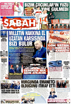 SABAH 29 Eylül 2026 gazete manşeti