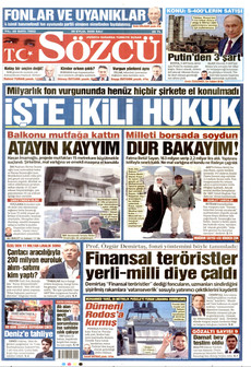 SÖZCÜ 29 Eylül 2026 gazete manşeti