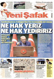 YENİ ŞAFAK 29 Eylül 2026 gazete manşeti