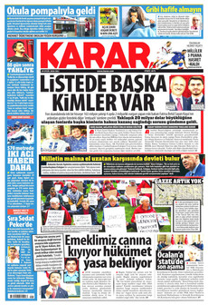 KARAR 29 Eylül 2026 gazete manşeti