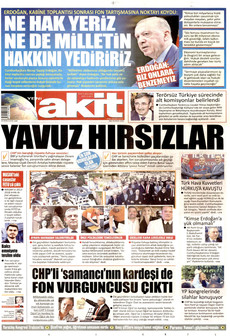 YENİ AKİT 29 Eylül 2026 gazete manşeti