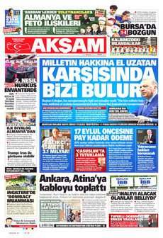 AKŞAM 29 Eylül 2026 gazete manşeti