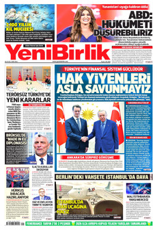 YENİBİRLİK 29 Eylül 2026 gazete manşeti