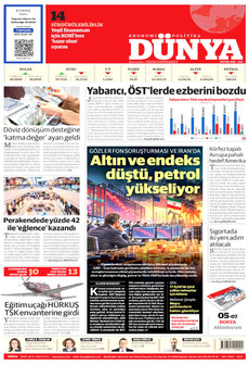 DÜNYA 29 Eylül 2026 gazete manşeti